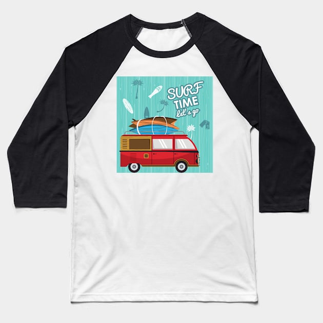 Vans ready to go surfing | Gift idea Baseball T-Shirt by French Culture Shop